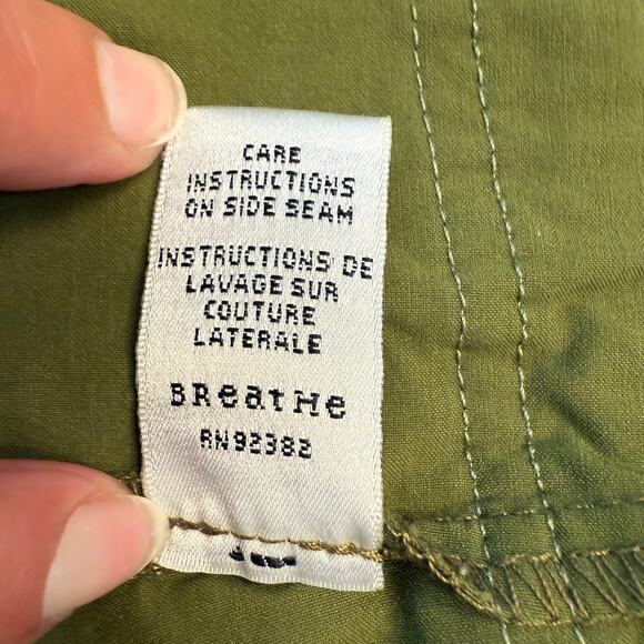 PrAna Breathe Skirt XL Olive Green Cotton Stretch Casual Drawstring USA Made - Picture 6 of 9